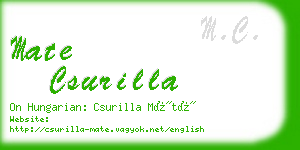 mate csurilla business card